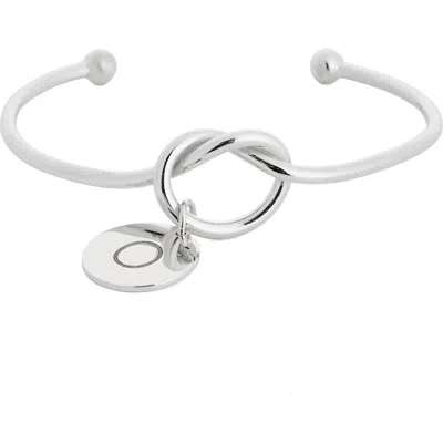 Meshmerise Love Knot Initial Bracelet In Metallic