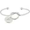 Meshmerise Love Knot Initial Bracelet In White-f