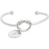 Meshmerise Love Knot Initial Bracelet In White-i