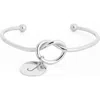 Meshmerise Love Knot Initial Bracelet In White-j