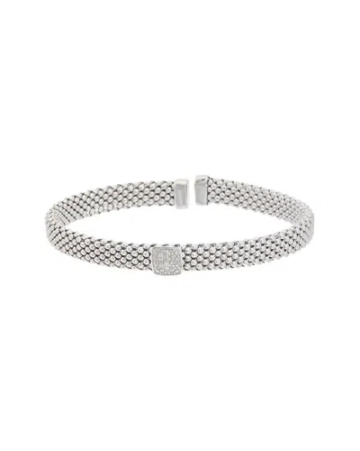 Meshmerise Mesh 0.10 Ct. Tw. Diamond Bangle Bracelet In Metallic