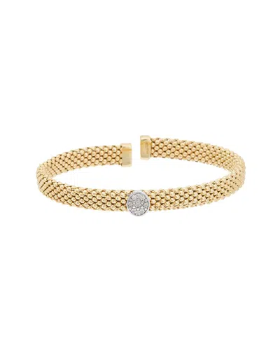 Meshmerise Mesh 0.10 Ct. Tw. Diamond Bangle Bracelet In Gold