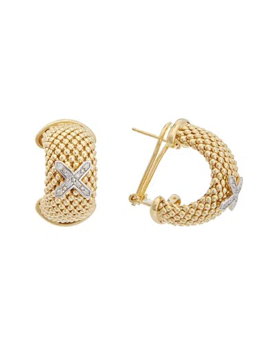 Meshmerise Mesh 0.12 Ct. Tw. Diamond Earrings In Gold