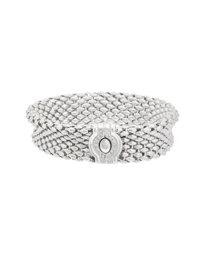 Meshmerise Mesh 0.25 Ct. Tw. Diamond Bangle Bracelet In Metallic