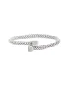 Meshmerise Mesh 18k Over Silver 0.15 Ct. Tw. Diamond Bangle Bracelet