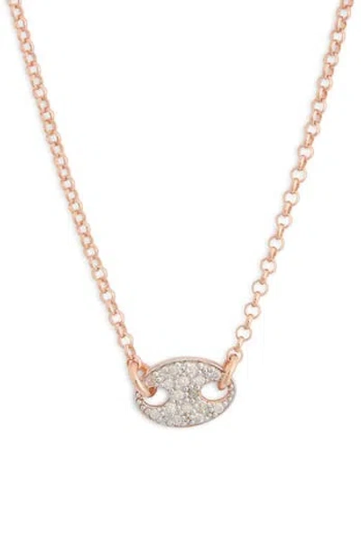 Meshmerise Pavé Diamond Pendant Necklace In Gold