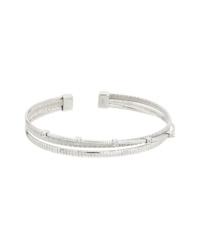 Meshmerise Plated Silver Mesh Bangle Bracelet In Gray