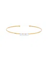Meshmerise Silver 1.00 Ct. Tw. Lab-grown Diamond Bangle Bracelet