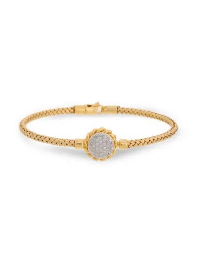 Meshmerise Women's 18k Yellow Gold Vermeil & 0.15 Tcw Diamond Braided Bracelet