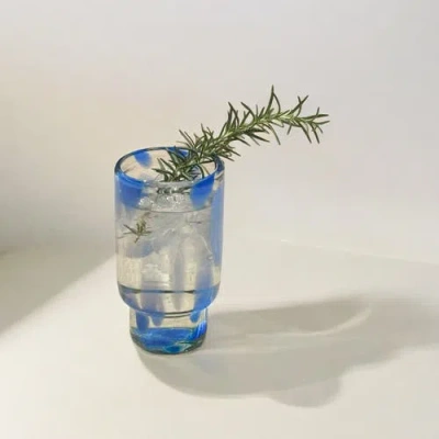 Meso Goods Frida Tall Stackable Glass Blue & Clear