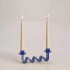 Meso Goods Helen Candle Holder In Blue