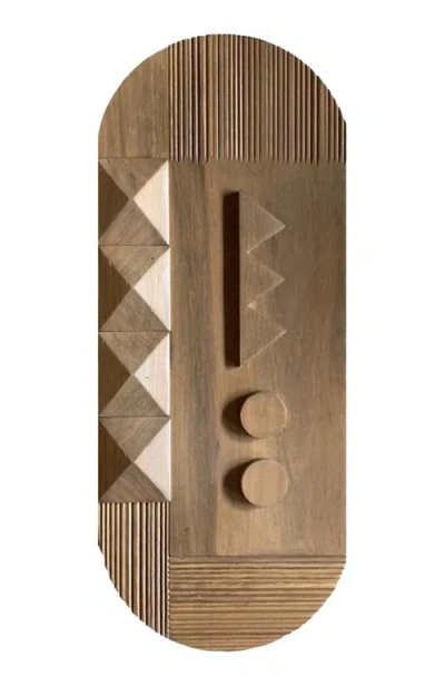 Meso Goods Planos Ii Wooden Wall Art In Brown