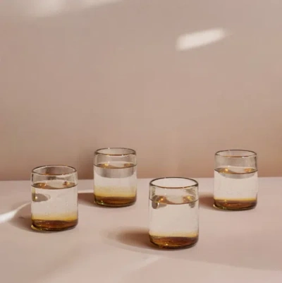 Meso Goods Sofia Ombre Effect Glass In Clear & Amber