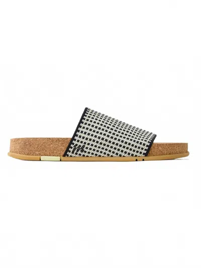 Message Women's Gingham Shaw Slide In Puffin In Multi