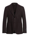 Messagerie Luxe Fabrics Man Blazer Burgundy Size 44 Wool, Polyester