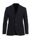 Messagerie Luxe Fabrics Man Blazer Midnight Blue Size 40 Virgin Wool, Cotton In Blue