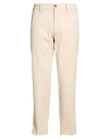 Messagerie Luxe Fabrics Man Pants Cream Size 40 Cotton, Elastane In Neutral