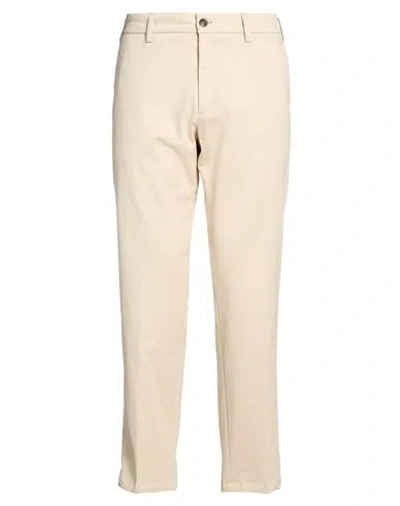 Messagerie Luxe Fabrics Man Pants Cream Size 40 Cotton, Elastane In Neutral