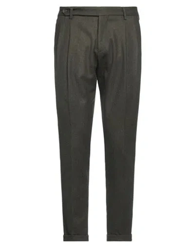 Messagerie Luxe Fabrics Man Pants Military Green Size 40 Wool, Polyester