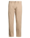 Messagerie Luxe Fabrics Man Pants Sand Size 38 Cotton, Elastane In Multi