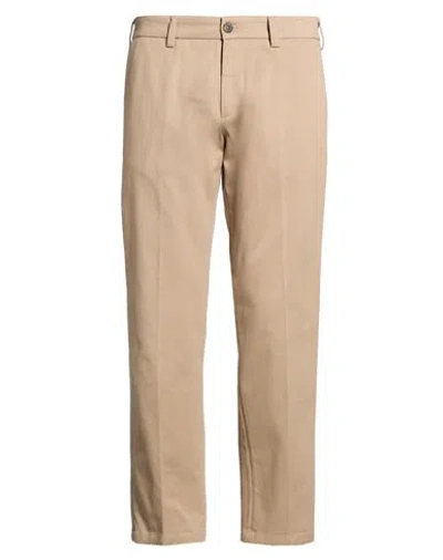 Messagerie Luxe Fabrics Man Pants Sand Size 38 Cotton, Elastane In Multi