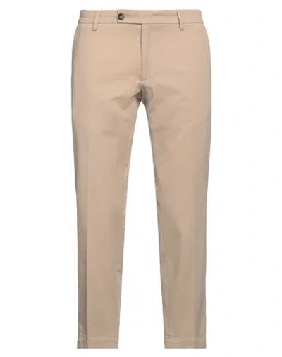 Messagerie Luxe Fabrics Man Pants Sand Size 40 Cotton, Elastane