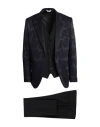 Messagerie Luxe Fabrics Man Suit Navy Size 44 Viscose, Polyester