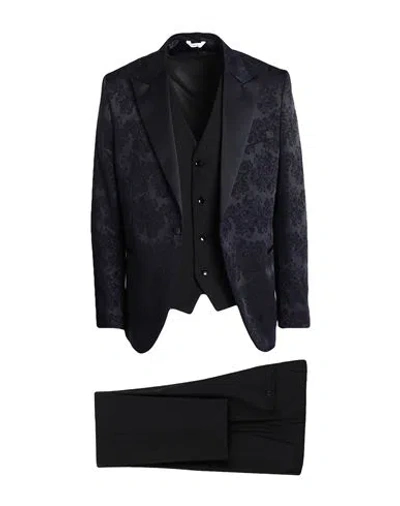 Messagerie Luxe Fabrics Man Suit Navy Size 44 Viscose, Polyester