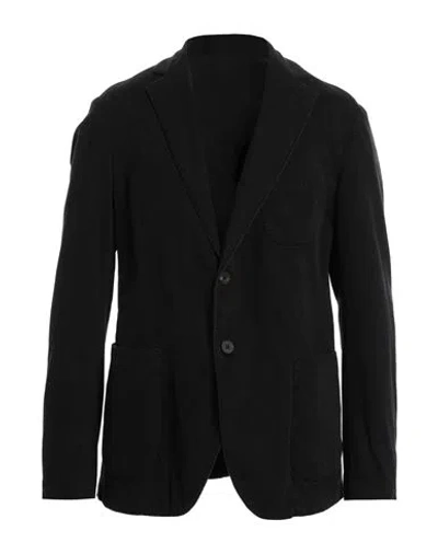 Messagerie Man Blazer Black Size 42 Cotton, Elastane