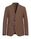 Messagerie Man Blazer Chocolate Brown Size 42 Cotton, Elastane