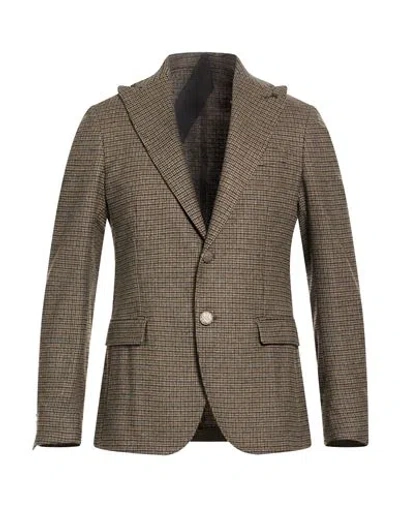 Messagerie Man Blazer Dark Green Size 38 Wool, Polyester, Polyamide