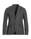 Messagerie Man Blazer Grey Size 40 Wool, Polyester In Gray