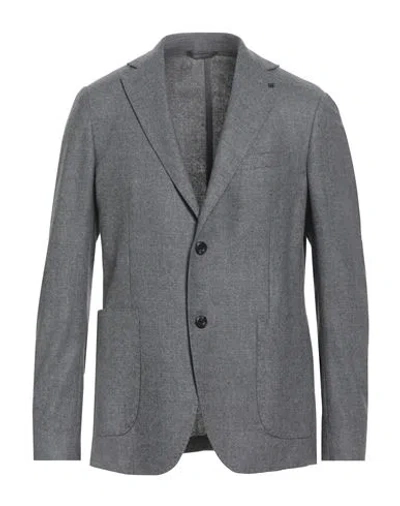 Messagerie Man Blazer Grey Size 42 Virgin Wool, Acrylic, Polyamide, Cashmere