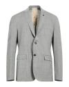 Messagerie Man Blazer Grey Size 42 Wool, Polyester, Elastane In Gray