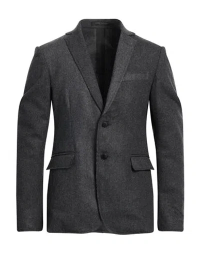 Messagerie Man Blazer Grey Size 44 Wool, Polyester In Black