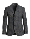 Messagerie Man Blazer Grey Size 46 Wool, Polyester In Gray