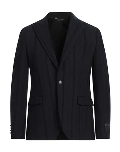 Messagerie Man Blazer Midnight Blue Size 38 Cotton, Polyester, Acrylic, Wool, Polyamide