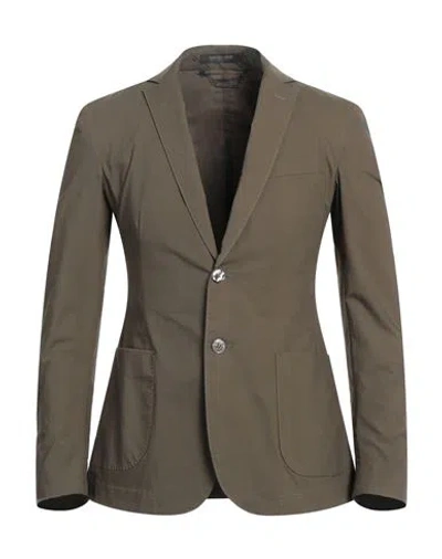 Messagerie Man Blazer Military Green Size 38 Cotton