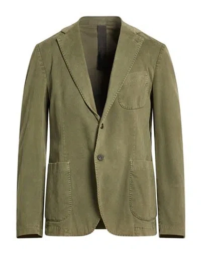 Messagerie Man Blazer Military Green Size 42 Cotton, Elastane