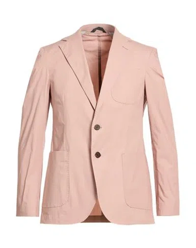 Messagerie Man Blazer Pink Size 38r Linen
