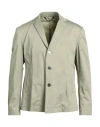 Messagerie Man Blazer Sage Green Size 38 Cotton, Elastane In Sage Green