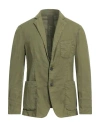 Messagerie Man Blazer Sage Green Size 38 Hemp, Cotton, Elastane In Sage Green