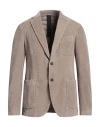 Messagerie Man Blazer Sand Size 44 Cotton, Elastane In Beige