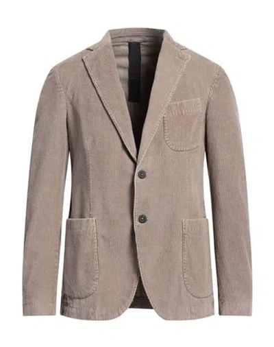 Messagerie Man Blazer Sand Size 44 Cotton, Elastane In Beige