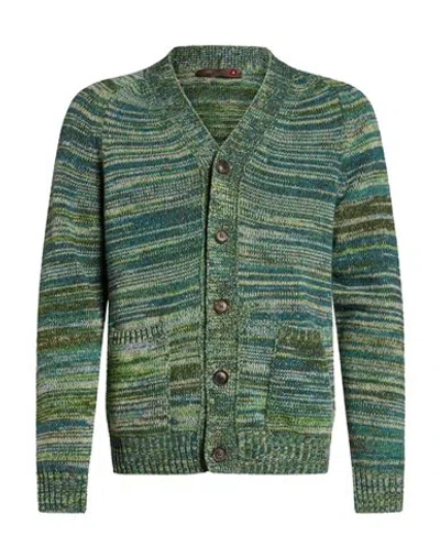 Messagerie Man Cardigan Green Size L Virgin Wool