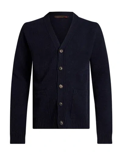 Messagerie Man Cardigan Midnight Blue Size L Virgin Wool