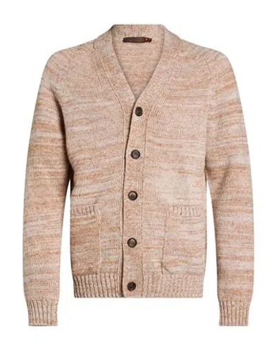 Messagerie Man Cardigan Sand Size L Virgin Wool In Neutral