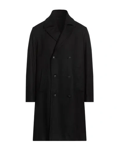 Messagerie Man Coat Black Size 38 Virgin Wool, Polyamide, Cashmere