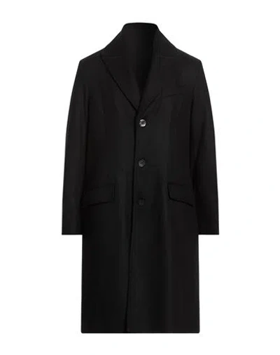 Messagerie Man Coat Black Size 38 Virgin Wool, Polyamide, Wool