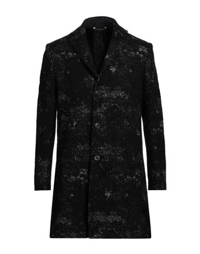 Messagerie Man Coat Black Size 40 Cotton, Hemp, Acrylic, Polyester, Virgin Wool